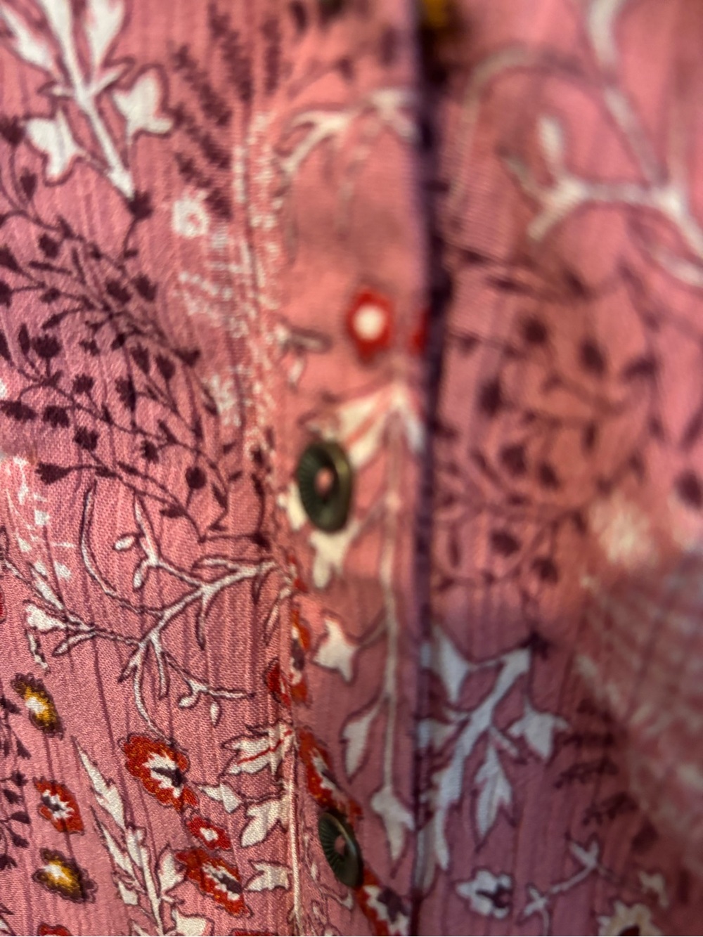 Waverly + Sage Pink Floral Button-Up Blouse - Picture 5 of 5